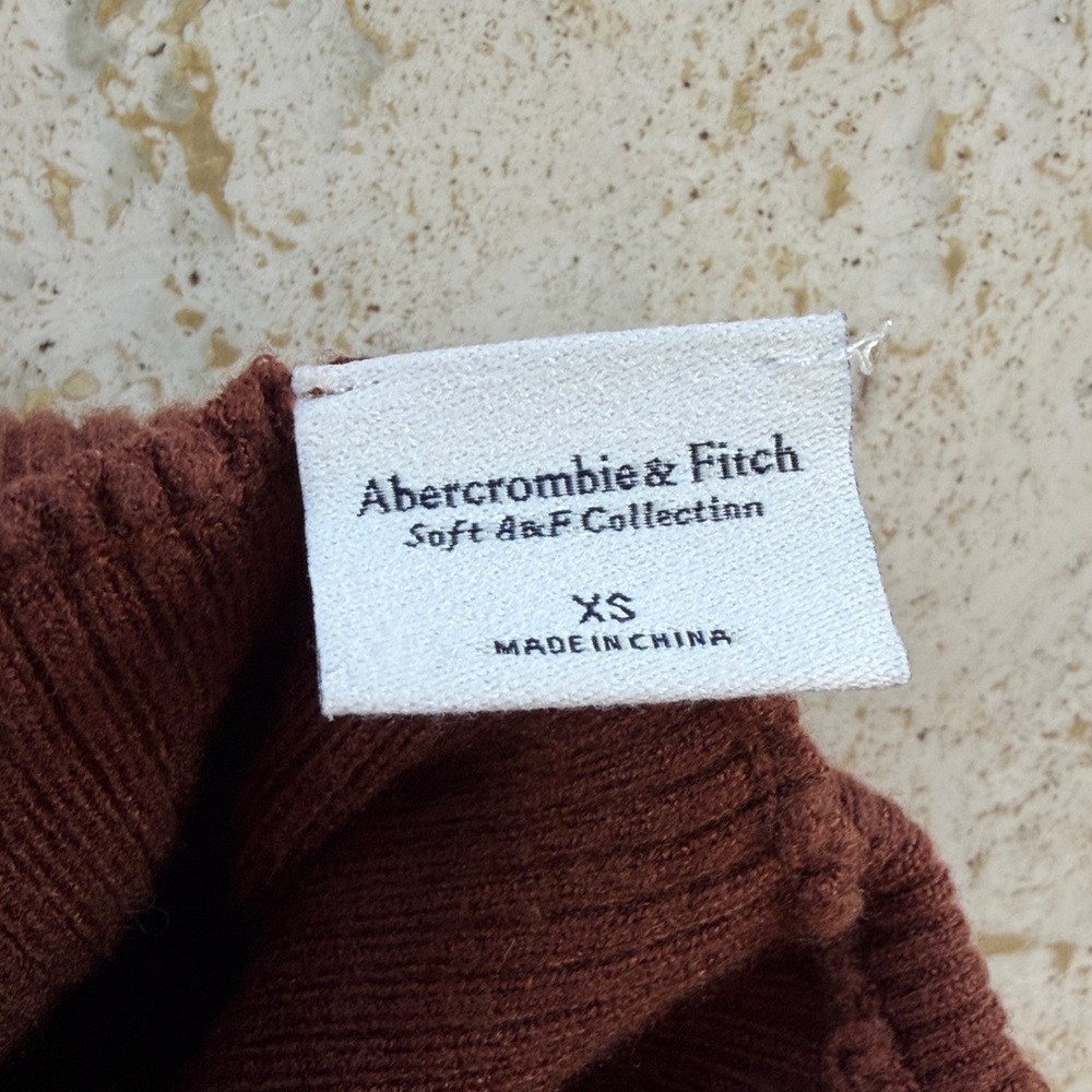 Abercrombie & Fitch Turtleneck Bodysuit XS Brown Luxeloft Stretch Soft - Picture 9 of 9